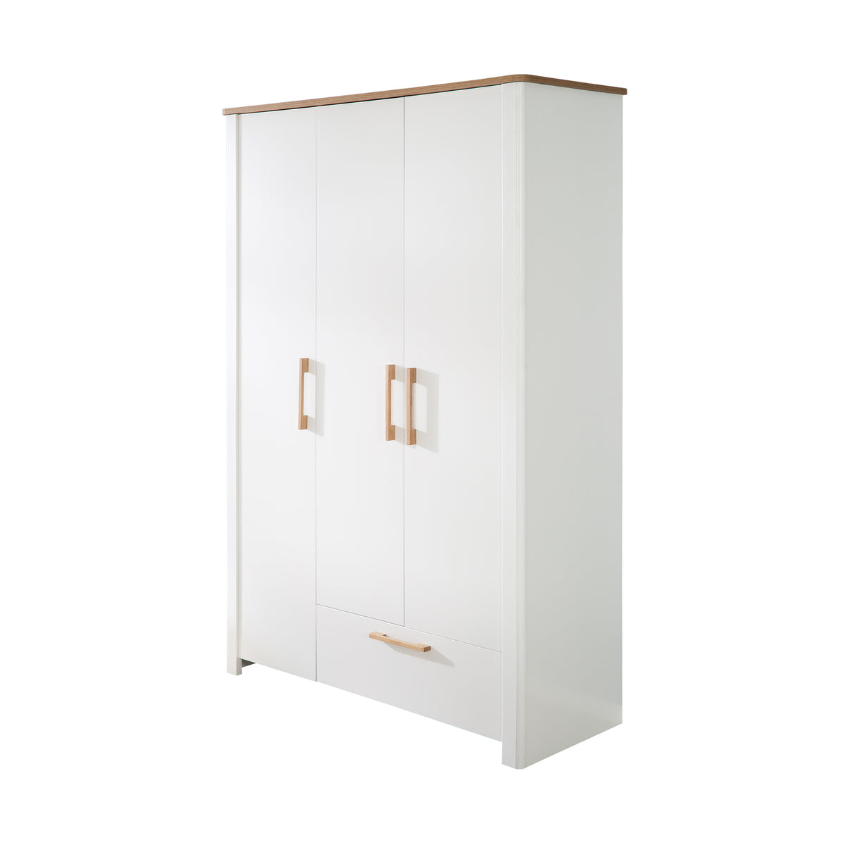 Armadio 'Ava' 3-trg. in bianco, con deckplatte in 'Artisan rovere‘, HxBxT: 200 x 137 x 53 cm – Ritaglio (1/7)