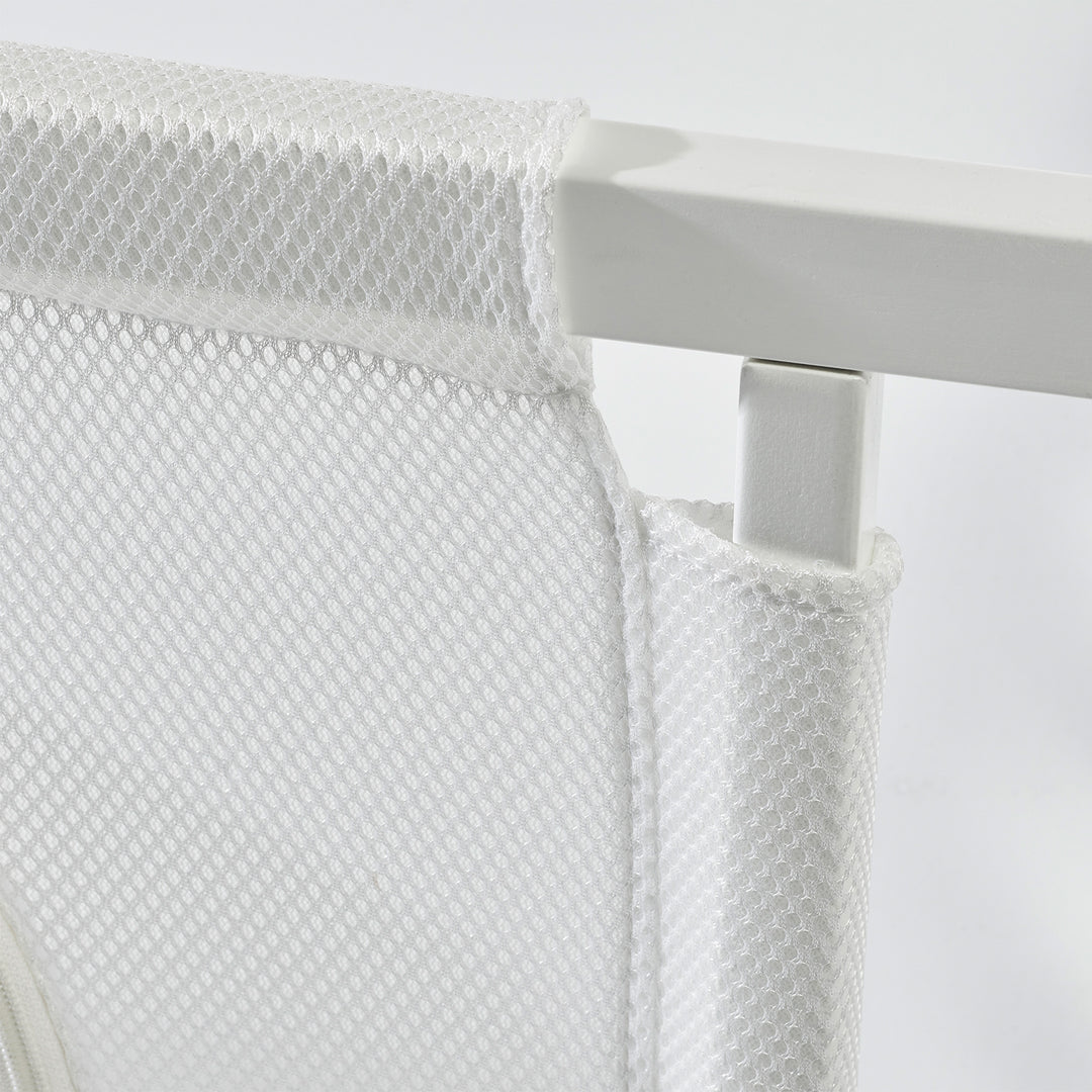 Room bed 'safe asleep®', 60 x 120 cm, 'stelle grigio', lettino da co-sleeping incl. dotazione, bianco laccato – Foto di dettaglio (10/14)