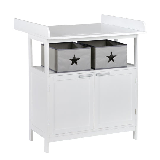 Changing Table 'Hamburg' with Changing Top Attachment, 2 Doors, 2 Boxes & Wall Mount, Changing Height 92 cm – Cutout (1/10)