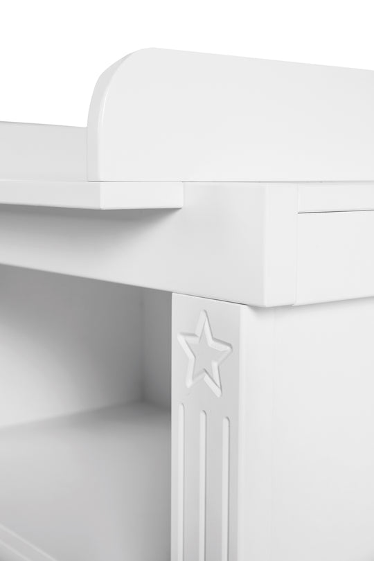 Cassettiera fasciatoio 'Maxi' con piano fasciatoio removibile, hochwertiger fasciatoio in stile country bianco – Foto di dettaglio (5/6)
