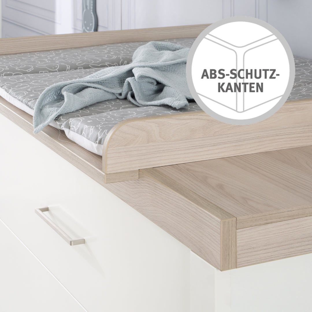 Room Set 'Lucy' 3-Piece, incl. Convertible Cot Bed 70 x 140, Changing Table & Cabinet 3-Door – Infographic (11/17)