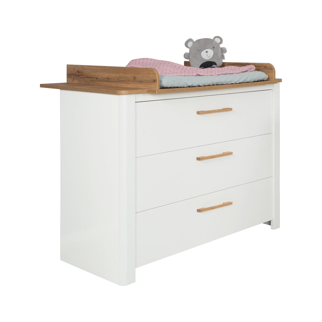 Möbelset 'Ava‘ 2-teilig, inkl. Kombi-Kinderbett 70 x 140 cm & Wickelkommode schranktief – Freisteller (11/19)