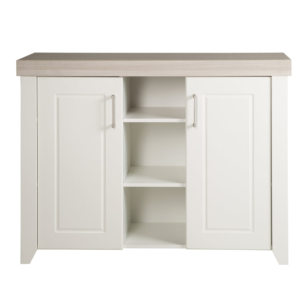 Set cameretta 'Felicia' incl. letto combinato 70 x 140 cm, cassettiera fasciatoio & 3ante armadio, luna elm/bianco – Ritaglio (8/17)