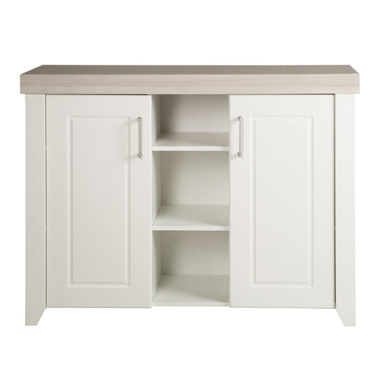 Set cameretta 'Felicia' incl. letto combinato 70 x 140 cm, cassettiera fasciatoio & 3ante armadio, luna elm/bianco – Ritaglio (8/17)