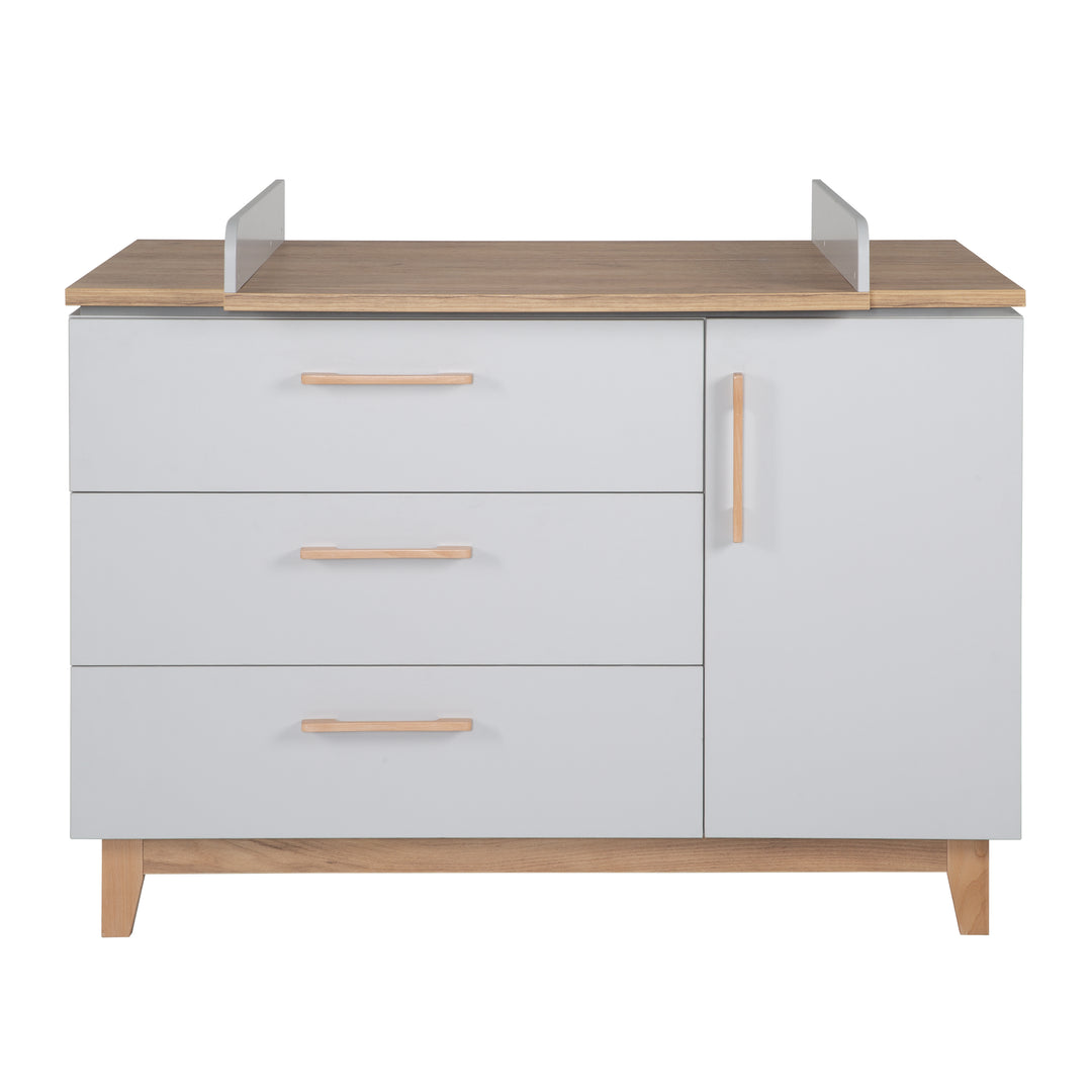 Cassettiera fasciatoio 'Caro' con piano fasciatoio removibile, soft-close, 1 anta, 3 cassetti, altezza fasciatoio 94 cm – Ritaglio (3/7)
