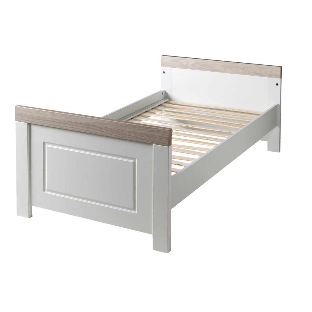 Set cameretta 'Felicia' incl. letto combinato 70 x 140 cm, cassettiera fasciatoio & 3ante armadio, luna elm/bianco – Ritaglio (14/17)