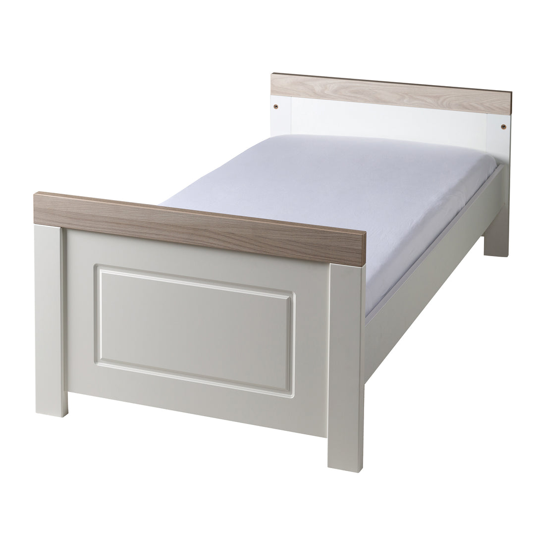 Set camera 'Felicia' incl. letto combinato 70 x 140 cm, cassettiera fasciatoio & 3ante armadio, luna elm / bianco – Ritaglio (10/21)