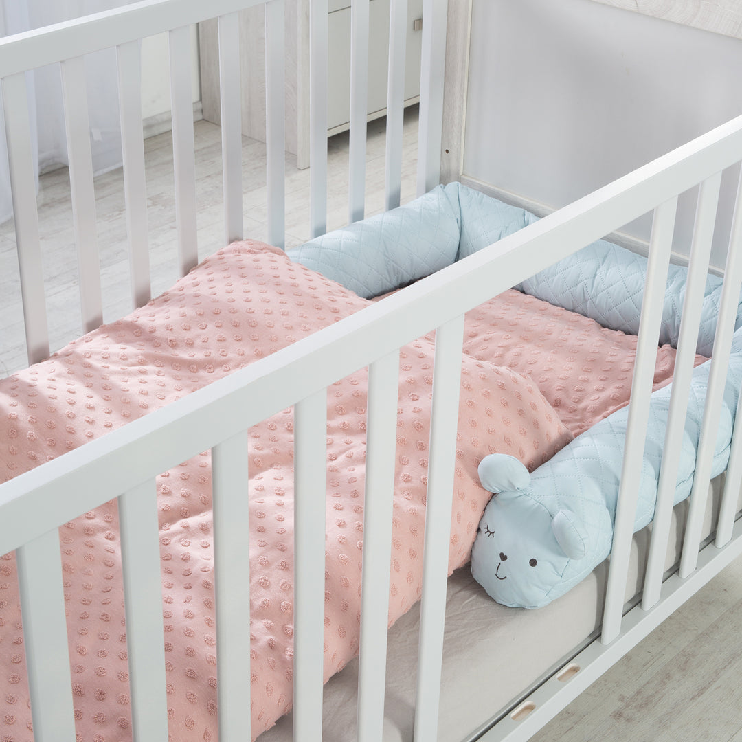 Kombi-Kinderbett 'Mila', 70 x 140 cm, verstell-/umbaubar zum Jugendbett, mitwachsend, 3 Schlupfsprossen – Milieubild (6/10)