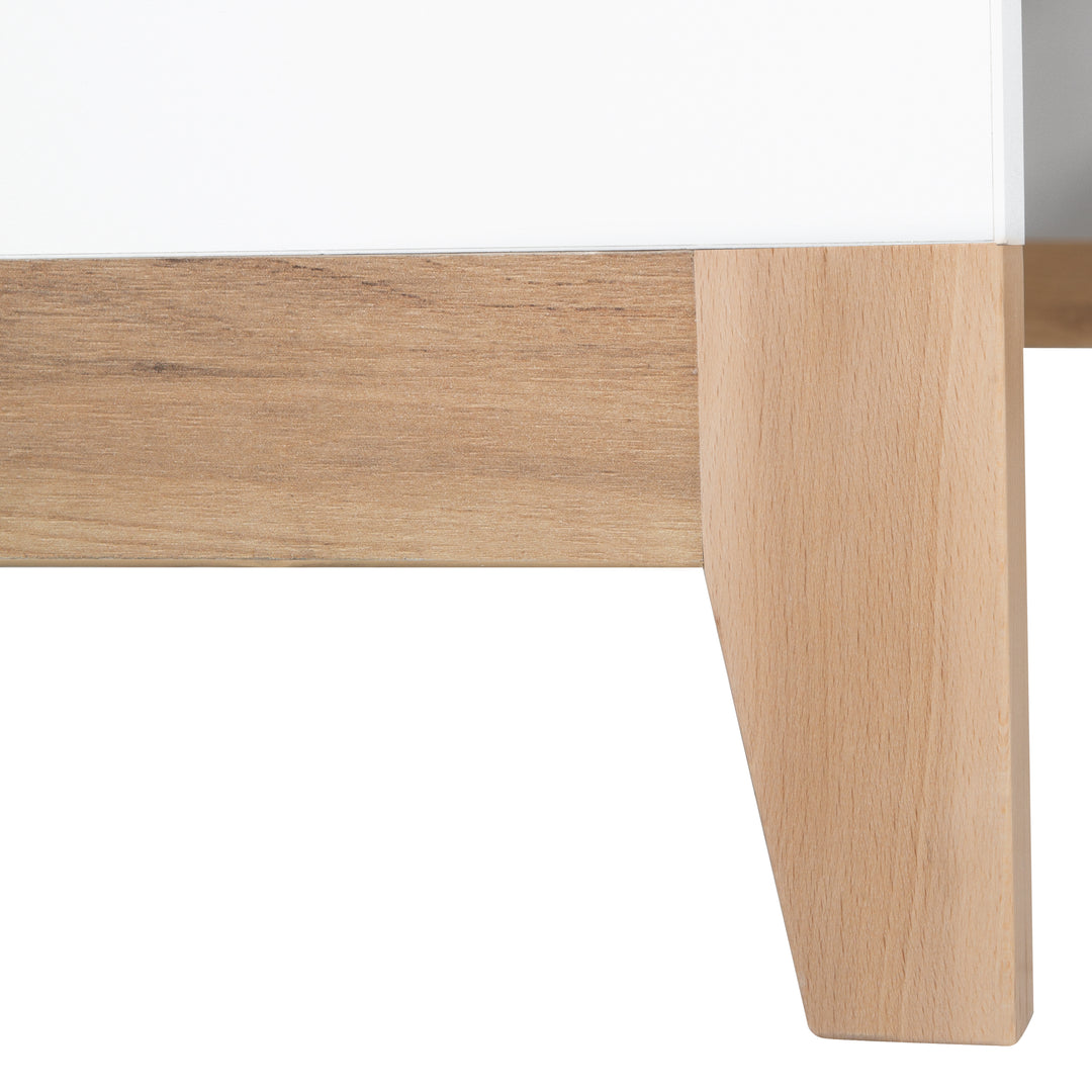 Convertible Cot Bed 'Finn', 70 x 140 cm, Height-Adjustable, 3 Drop-Down Slats, Convertible – Detail Image (3/6)