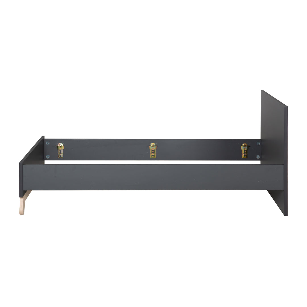 Letto per ragazzi 'Jara' 90 x 200 cm - Decoro antracite - Piedini in legno massello-faggio – Ritaglio (3/9)