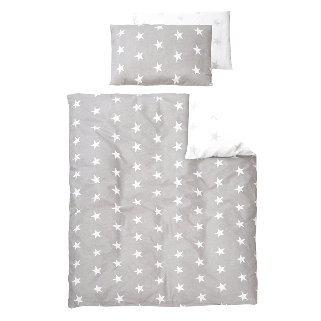 Complete Bed Set 'Little Stars', 70 x 140 cm, Convertible, incl. Bedding, Canopy, Nest Bumper & Mattress – Cutout (10/22)