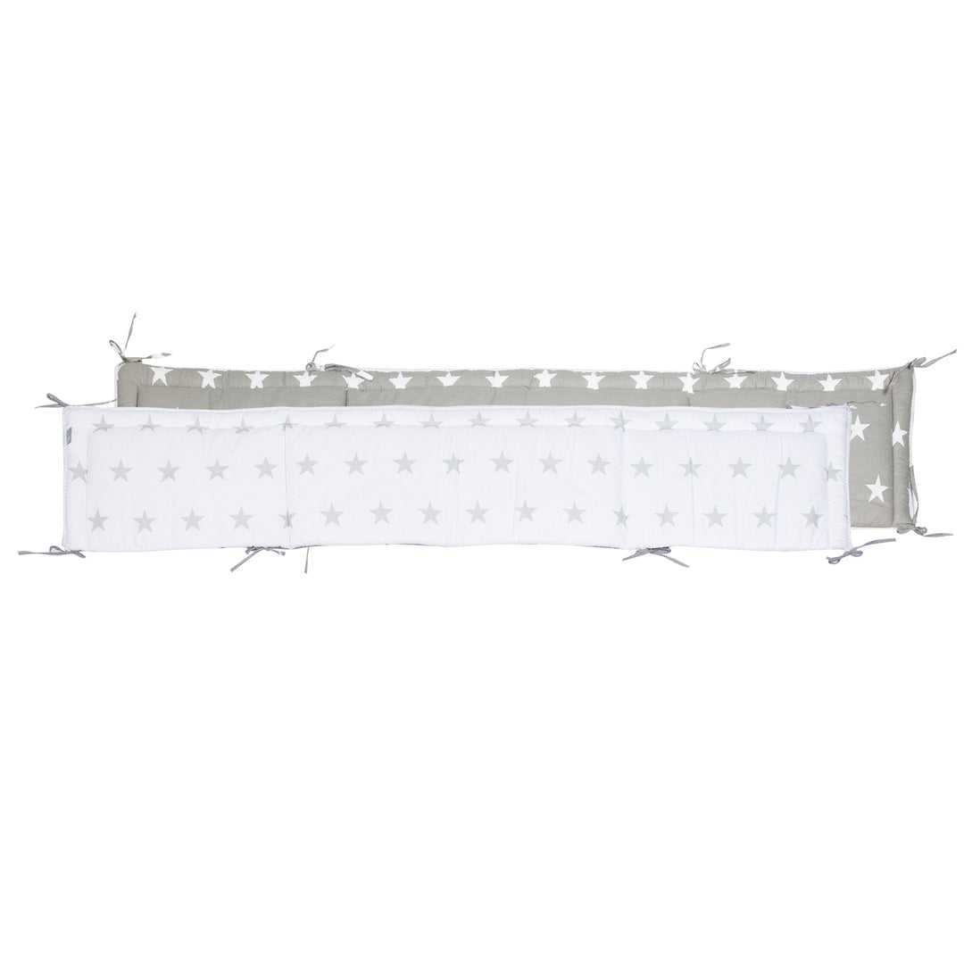 Complete Bed Set 'Little Stars', 70 x 140 cm, Convertible, incl. Bedding, Canopy, Nest Bumper & Mattress – Cutout (11/22)