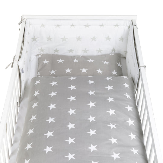 Complete Bed Set 'Little Stars', 70 x 140 cm, Convertible, incl. Bedding, Canopy, Nest Bumper & Mattress – Detail Image (12/22)