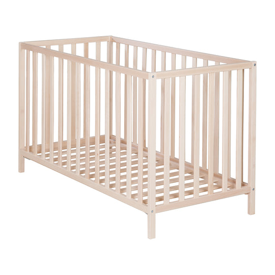 Cama infantil 'Cosi' 60 x 120 cm, en haya-madera maciza, natural, 3posiciones regulable en altura – Recorte (7/11)
