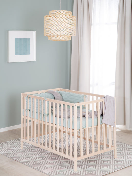 Cama infantil 'Cosi' 60 x 120 cm, en haya-madera maciza, natural, 3posiciones regulable en altura – Foto ambientada (6/11)