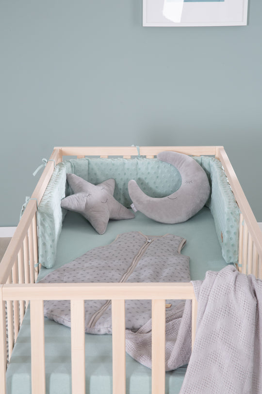Cama infantil 'Cosi' 60 x 120 cm, en haya-madera maciza, natural, 3posiciones regulable en altura – Foto de detalle (8/11)