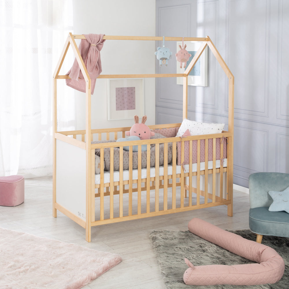 Hausbett 70 x 140 cm, FSC zertifiziert, Kombi-Kinderbett, bicolor, 3-fach verstellbar, umbaubar – Milieubild (2/11)
