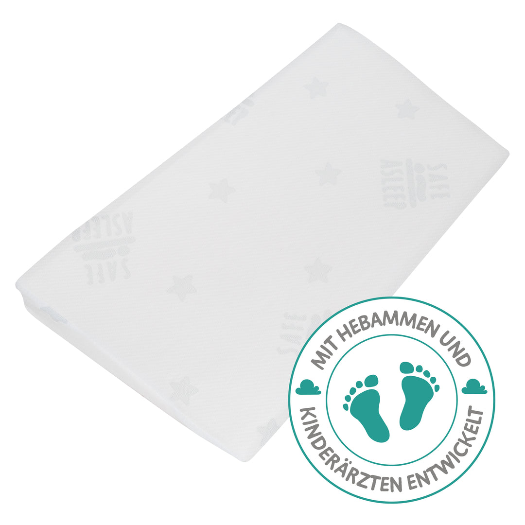 Keilkissen 'safe asleep®', Air, LxBxH: 60 x 35 x 8,5 cm, mit Jacquard-Bezug, gelochter Matratzenkern – Infografik (1/10)