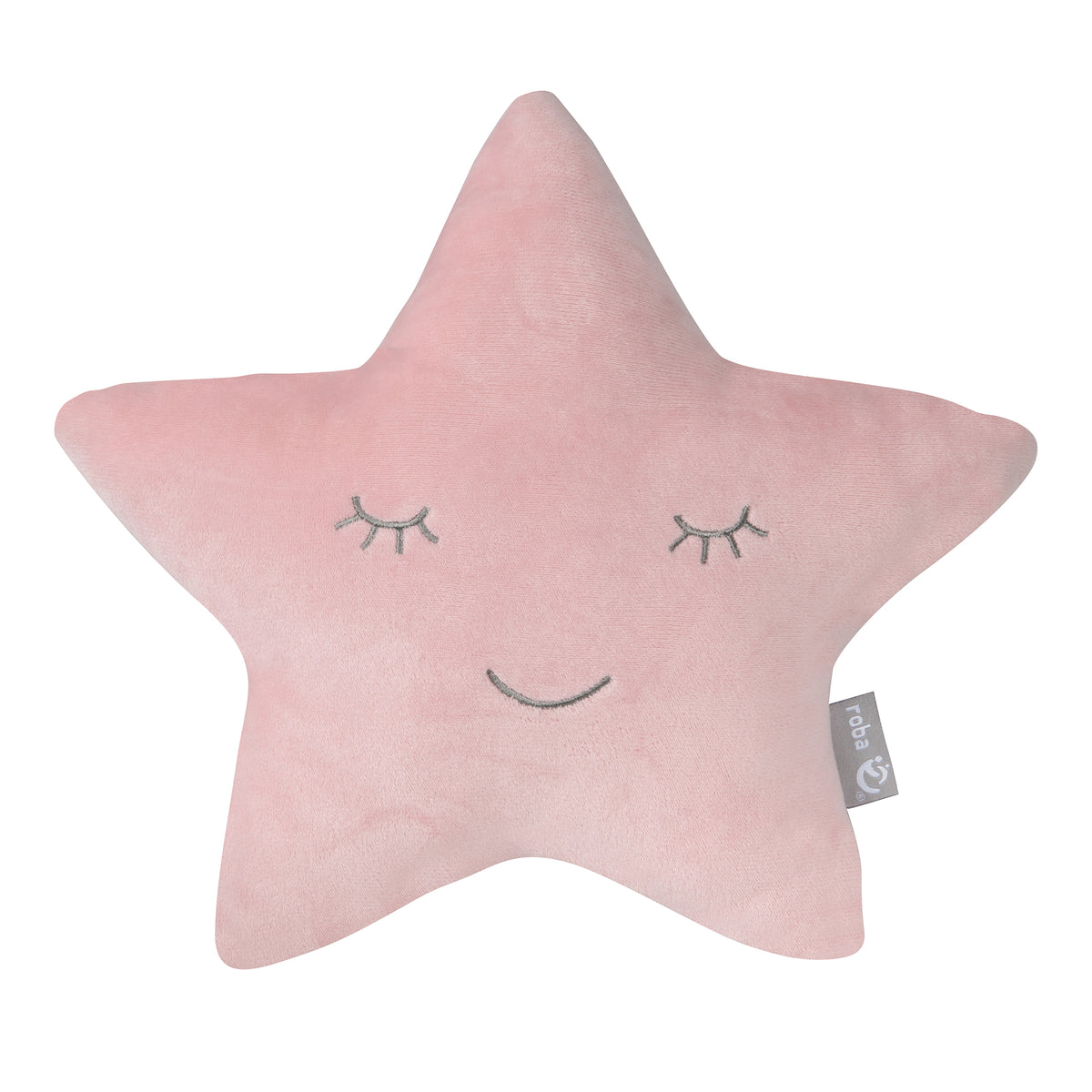 Kuschelkissen Stern 'roba Style', Rosa/Mauve, flauschiges Dekokissen für Baby- & Kinderzimmer – Freisteller (1/7)