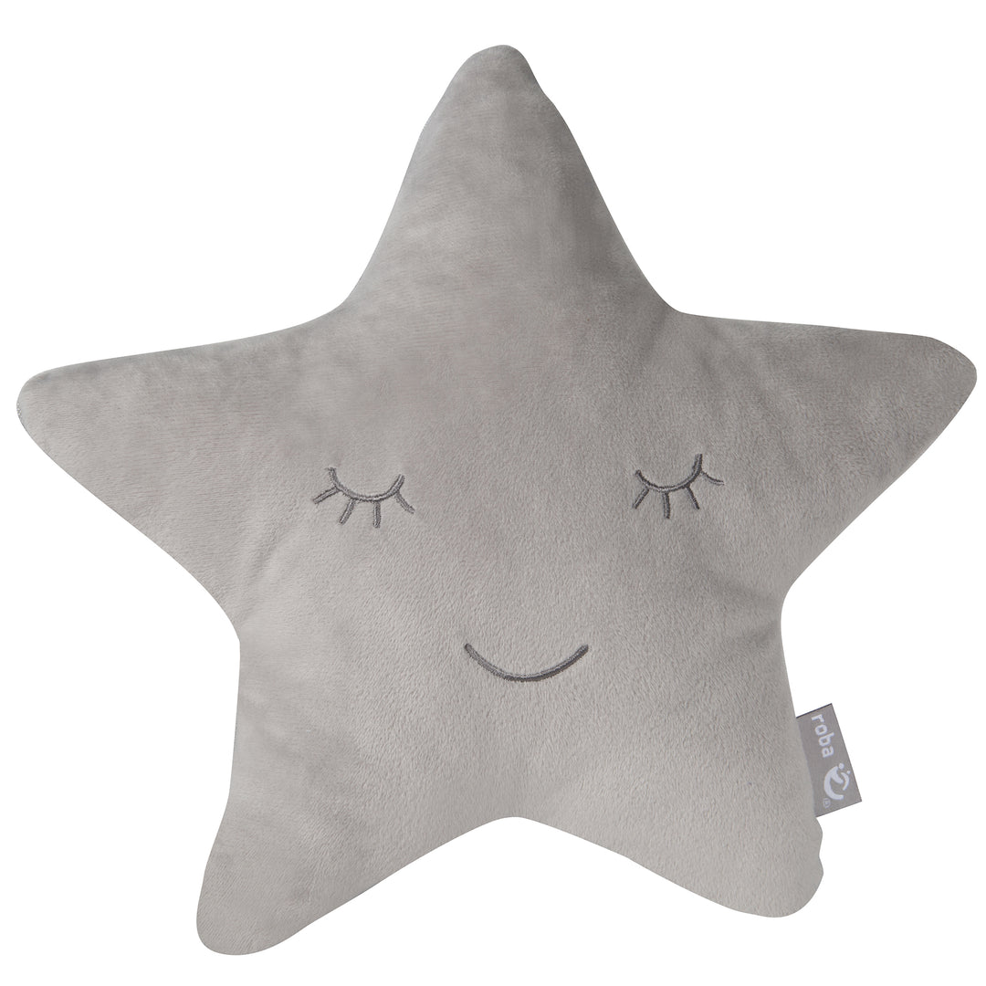 Kuschelkissen Stern 'roba Style', Silbergrau, flauschiges Dekokissen für Baby- & Kinderzimmer – Freisteller (1/8)