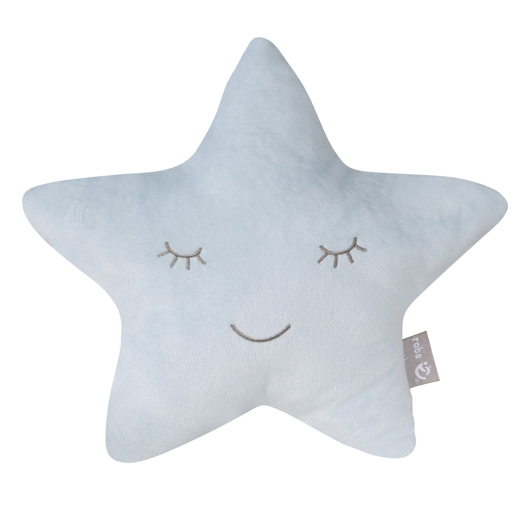 Kuschelkissen Stern 'roba Style', Hellblau/Sky, flauschiges Dekokissen für Baby- & Kinderzimmer – Freisteller (1/8)