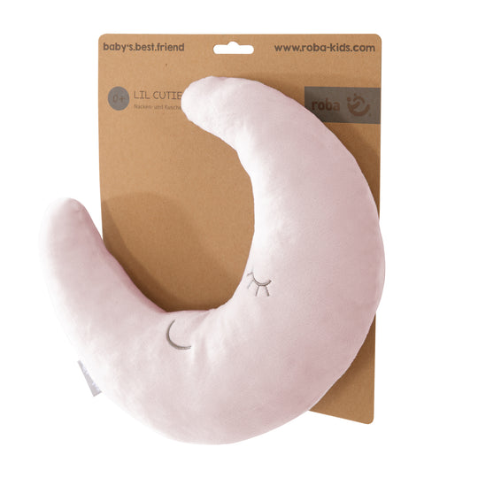 Neck Cushion in Moon Shape 'roba Style' - Soft Decorative Cushion - Pink / Mauve – Cutout (3/6)