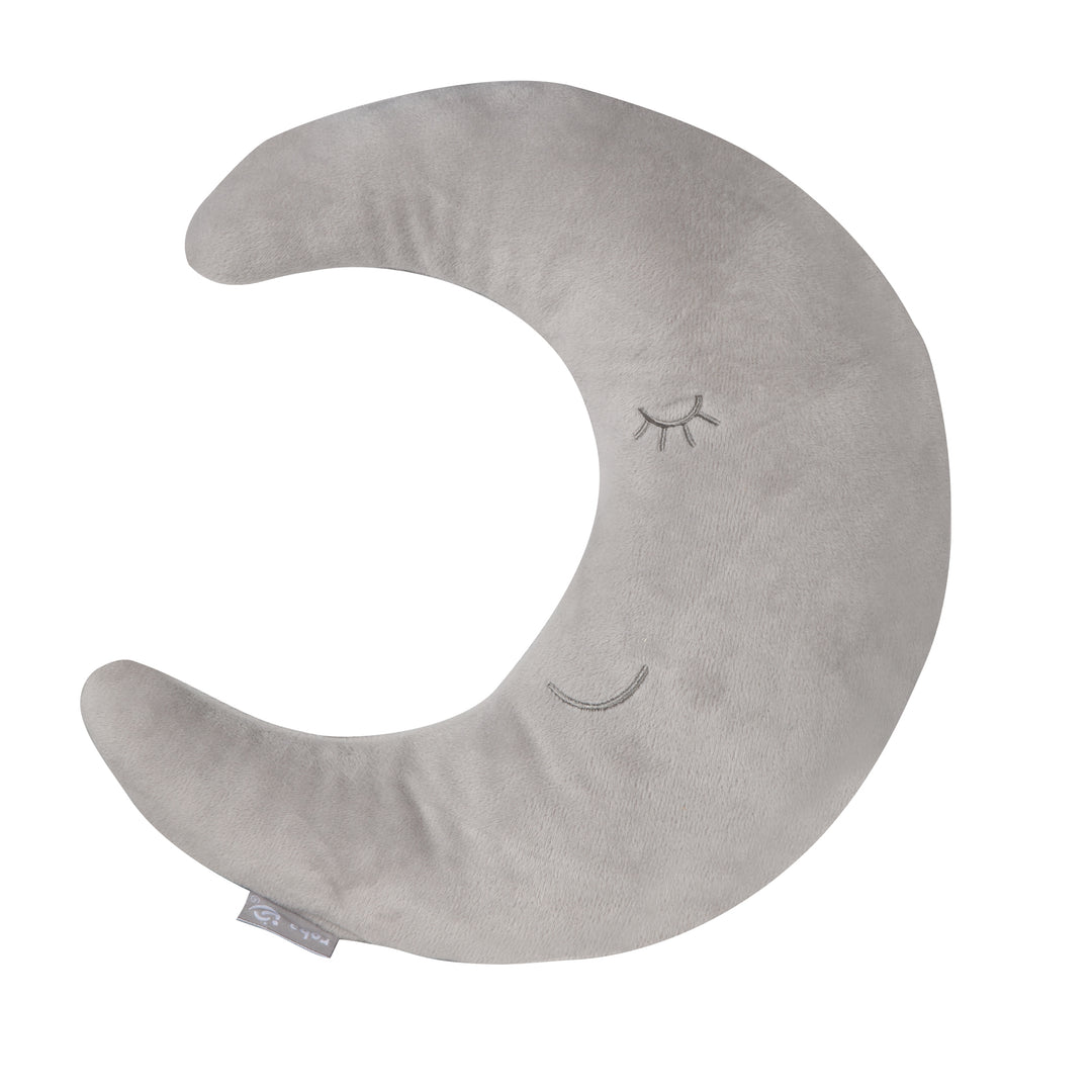 Nackenkissen in Mond-Form 'roba Style' - Flauschiges Dekokissen - Silbergrau – Freisteller (1/6)