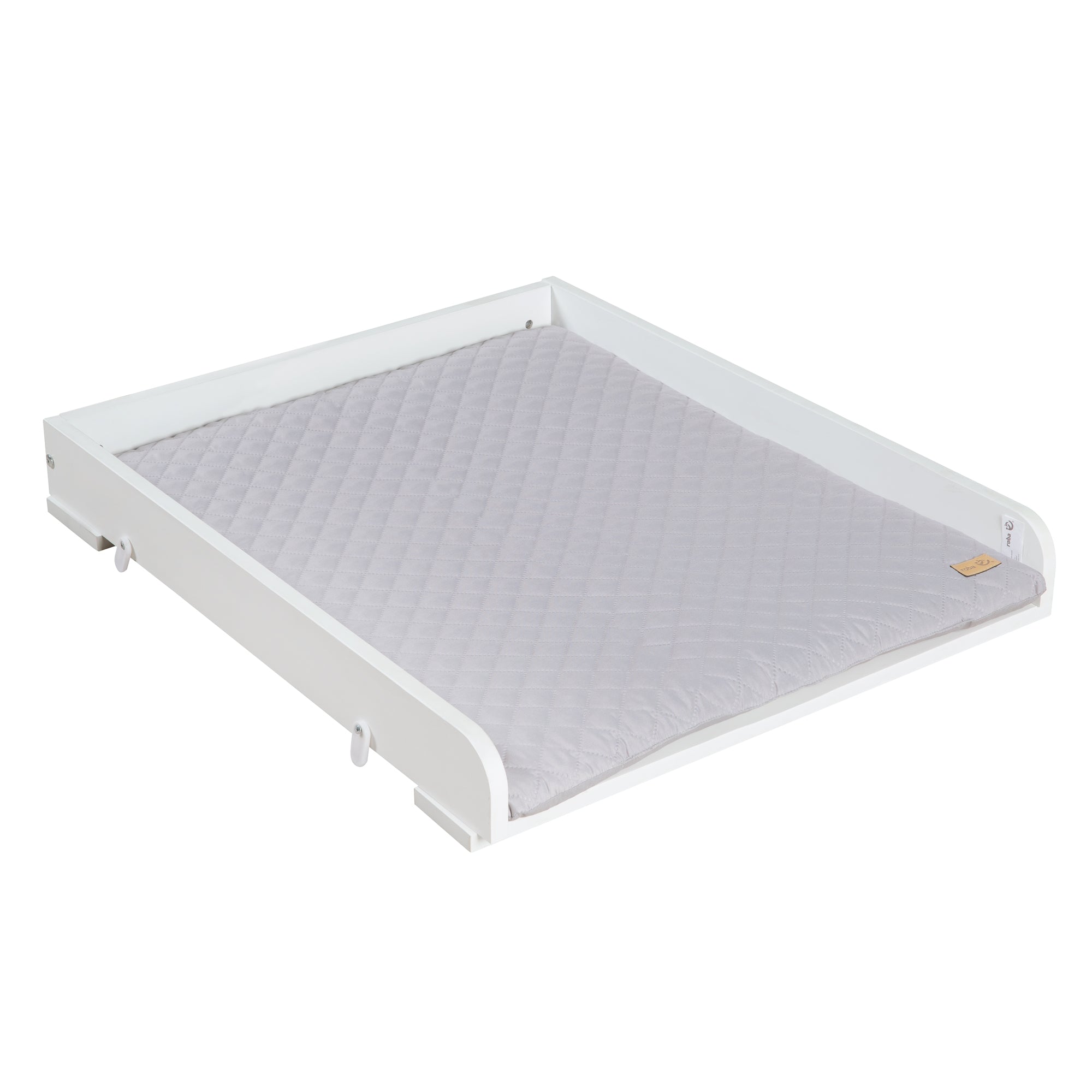 Plano cambiador para lavadora, blanco lacado, incl. gris colchoneta cambiador 'roba Style' – Recorte (1/5)