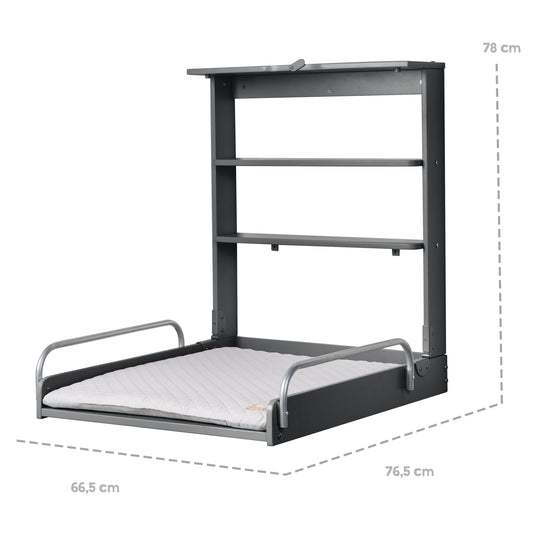 Estantería cambiador de pared antracita incl. colchoneta cambiador 'roba Style gris' – Infografía (10/10)