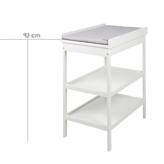 Wickelregal, weiß lackiert, inkl. Wickelauflage 'roba style grau', platzsparend, Höhe 93,5cm – Infografik (7/8)
