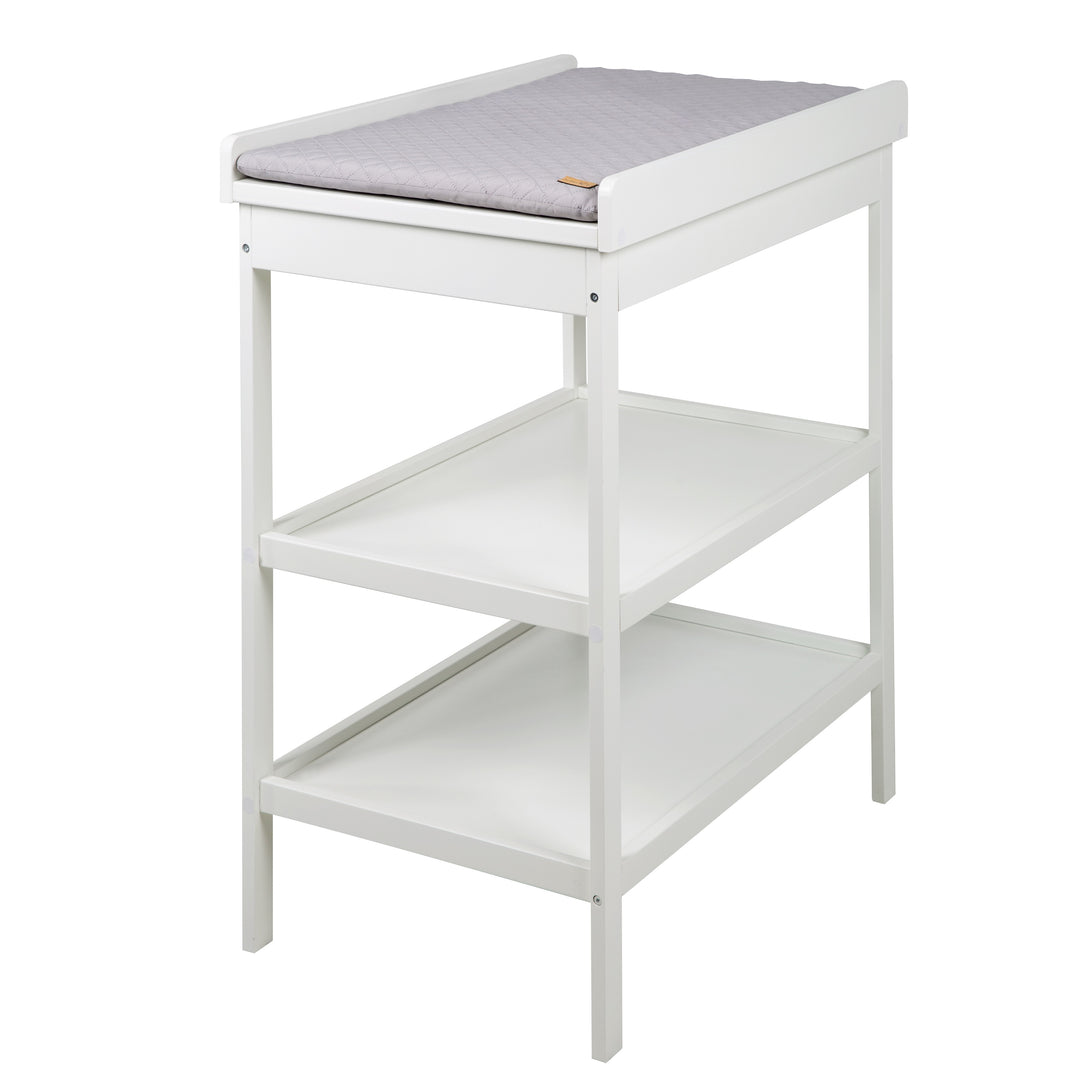 Wickelregal, weiß lackiert, inkl. Wickelauflage 'roba style grau', platzsparend, Höhe 93,5cm – Freisteller (1/8)