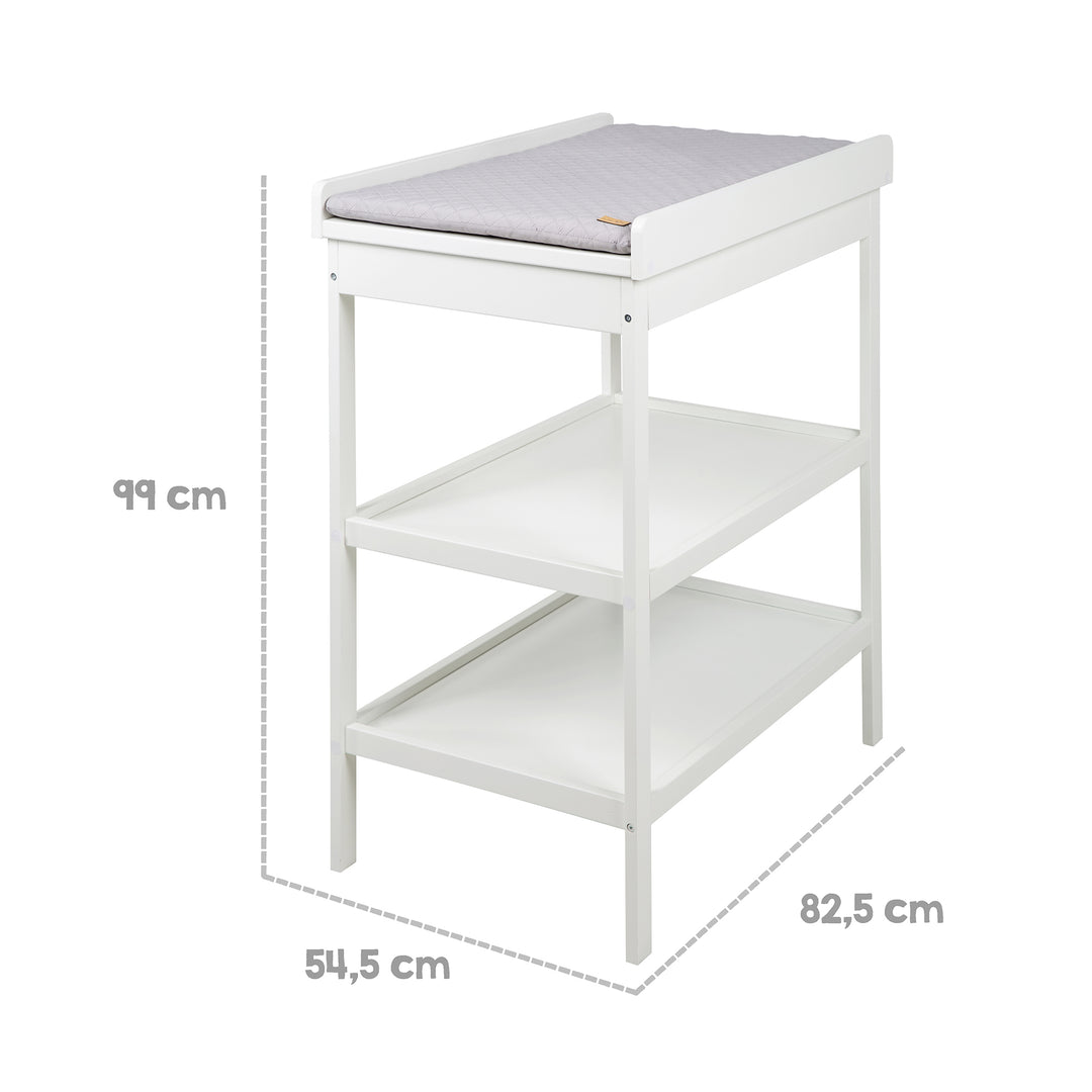 Set cameretta 'roba Style' incl. cassettiera fasciatoio & lettino da co-sleeping, con rete a doghe, 60 x 120 cm, bianco – Infografica (15/20)