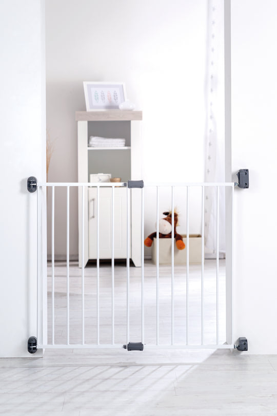 Cancelletto per porte 'Easy Step', metallo cancelletto di sicurezza bianco, extra alto, variabile larghezza 60 - 97 cm – Foto del prodotto (7/8)
