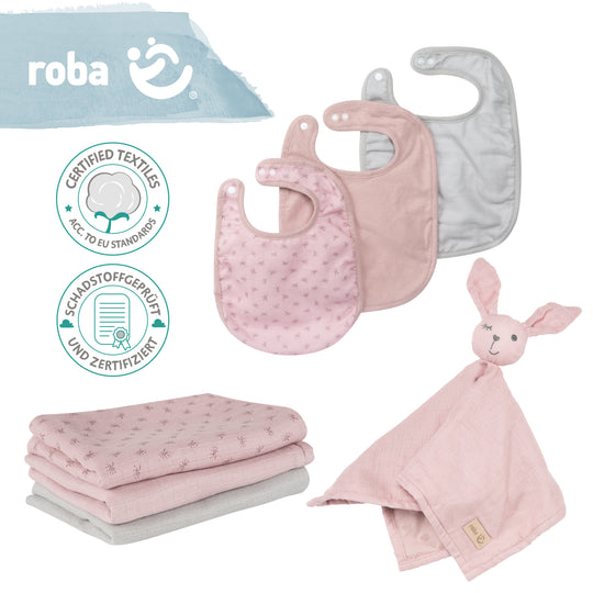 Organic set regalo neonato essentials 'Lil Planet' rosa/malva in cotone biologico, GOTS, sostenibile – Foto del prodotto (5/5)
