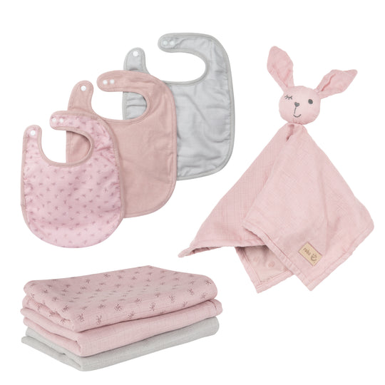 Organic set regalo neonato essentials 'Lil Planet' rosa/malva in cotone biologico, GOTS, sostenibile – Foto del prodotto (1/5)