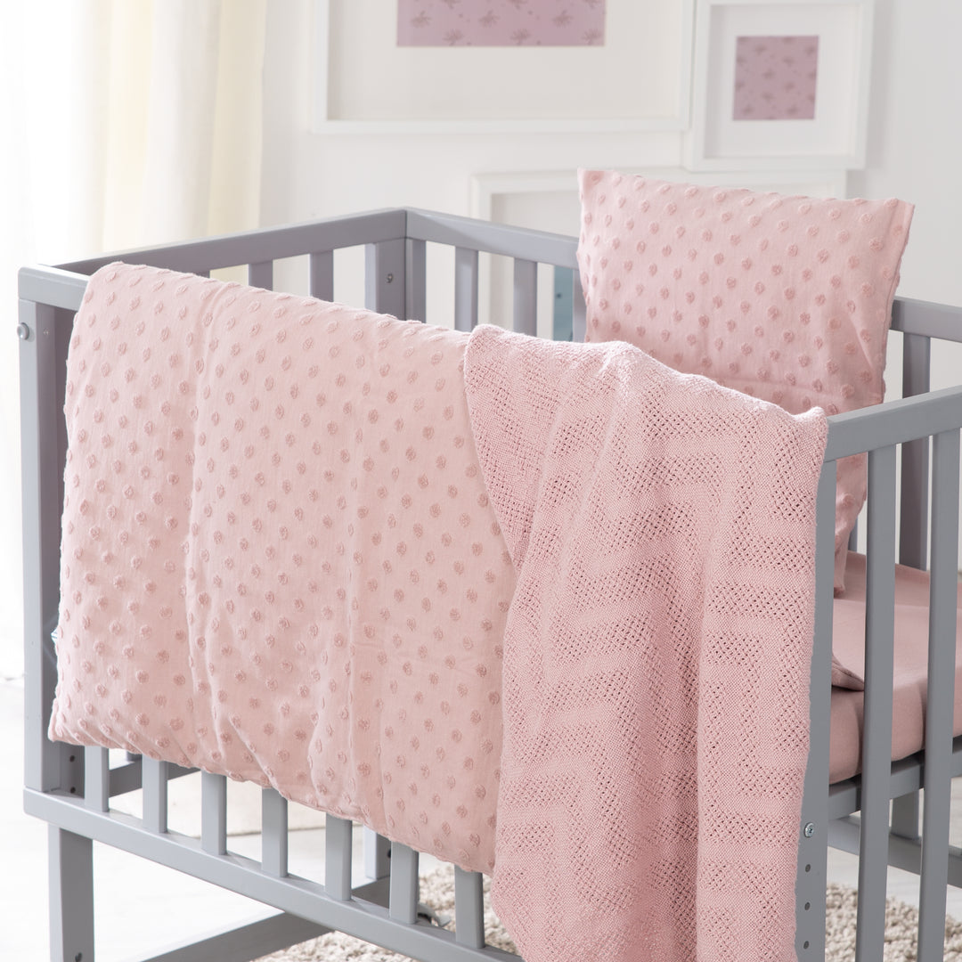 Organic coffret cadeau 'Lil Planet' rose/mauve, linge de lit biologique, -Drap-housse & -couverture, GOTS – Photo du produit (2/4)