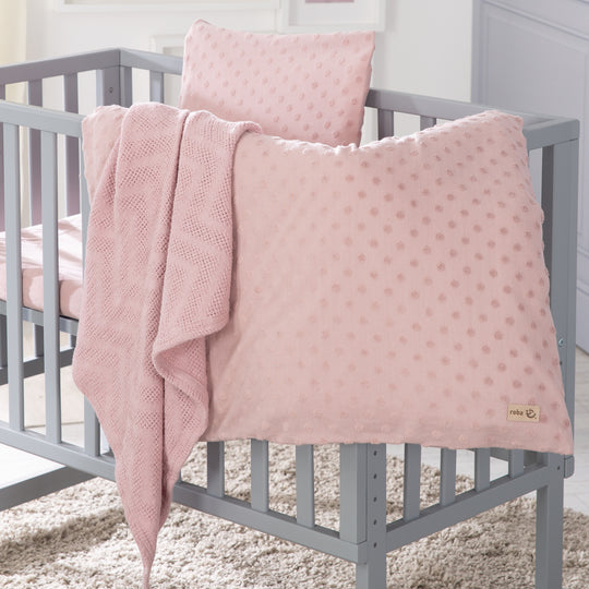 Organic coffret cadeau 'Lil Planet' rose/mauve, linge de lit biologique, -Drap-housse & -couverture, GOTS – Photo du produit (4/4)