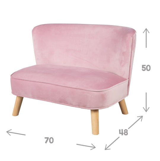 Bundle 'Lil Sofa' comprend canapé enfant, tabouret enfant en forme d'étoile, coussin décoratif étoile rose/mauve – Photo du produit (7/9)