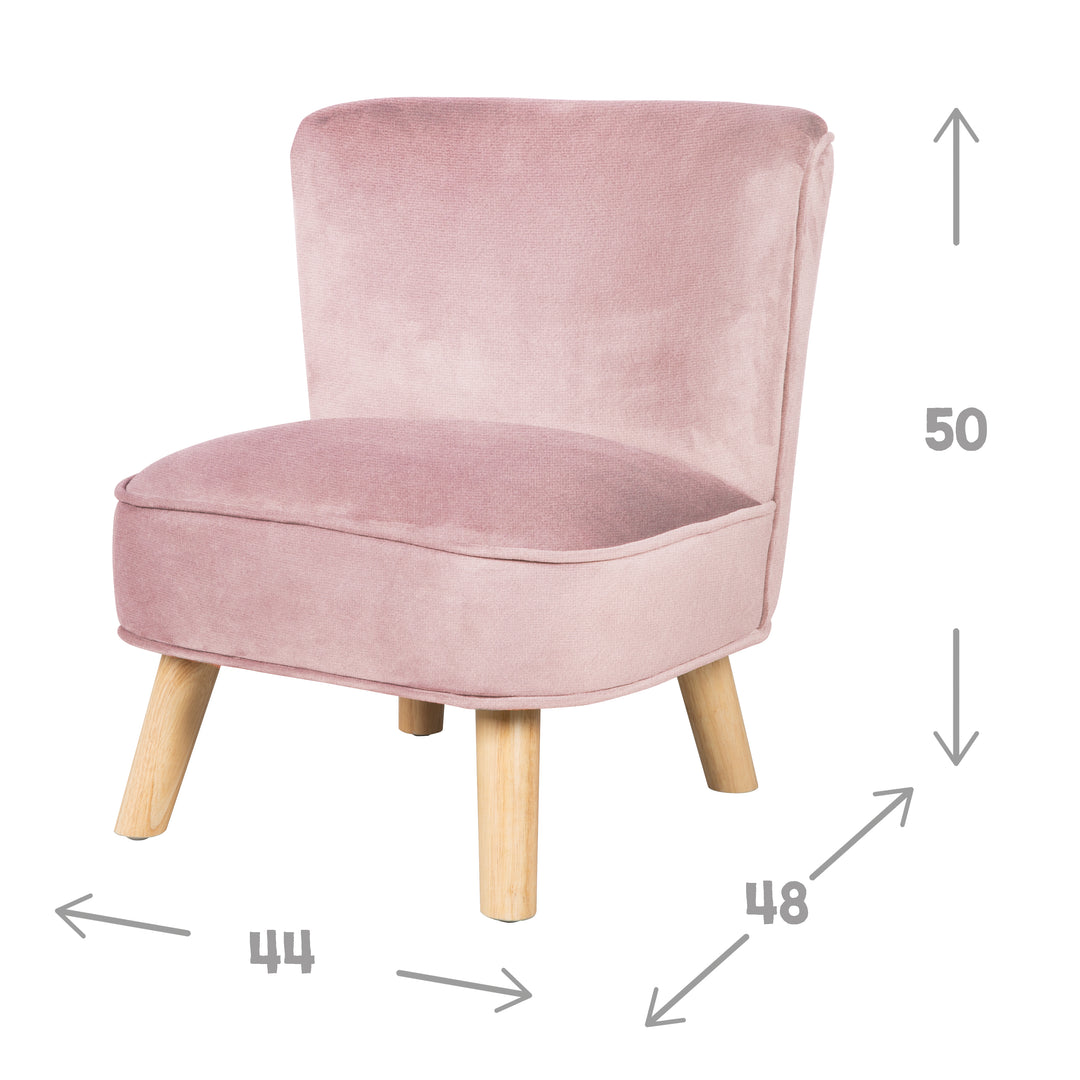 Bundle 'Lil Sofa' incluye sillón infantil, taburete infantil en forma de estrella, cojín decorativo estrella rosa/malva – Foto del producto (7/9)