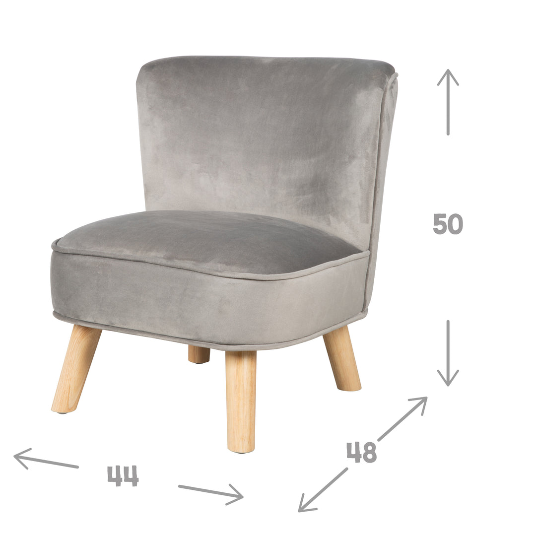 Bundle 'Lil Sofa' inkl. Kindersessel, Sternhocker & Sternenkissen in silbergrau – Produktbild (7/9)