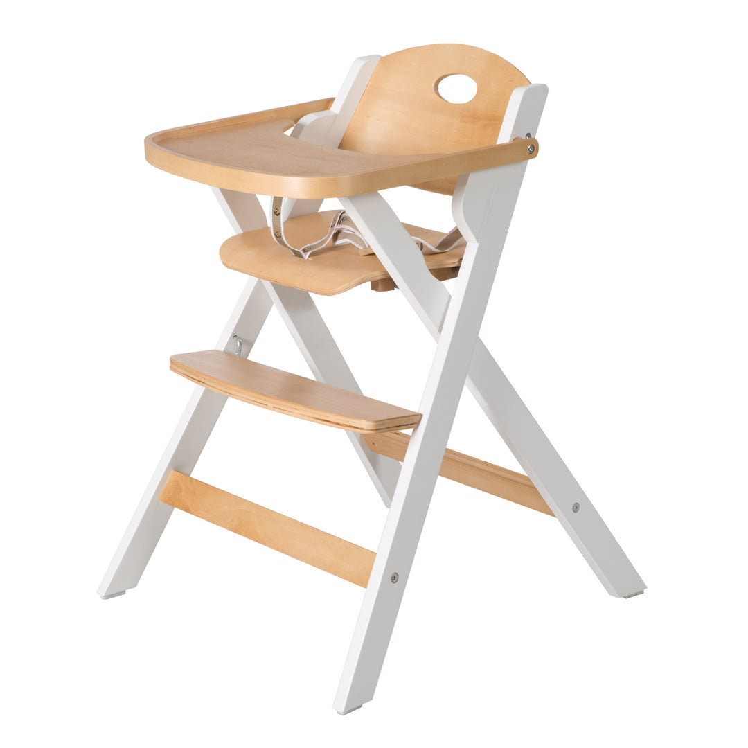 Klapphochstuhl 'Fold Up Smart' - Space-Saving & Foldable, Baby- & Kinderhochstuhl, Wood Natural/White – Cutout (2/6)