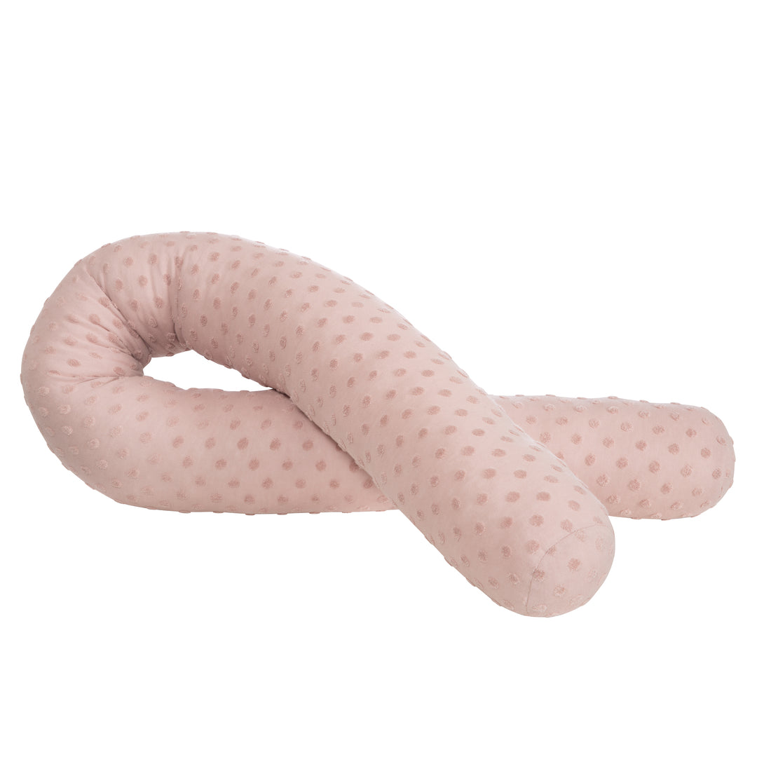 Organic Bettschlange 'Lil Planet' - Bio-Baumwolle - 170 cm lang, Ø 12 cm - Rosa – Freisteller (1/6)