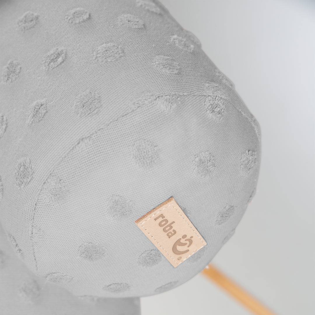 Organic Bettschlange 'Lil Planet' - Bio-Baumwolle - 170 cm lang, Ø 12 cm - Silbergrau – Detailbild (5/6)