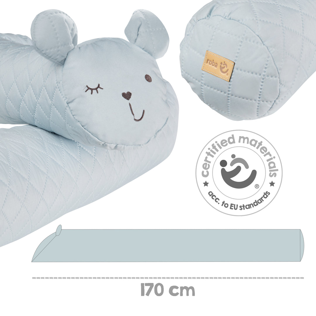 Paracolpi 'roba Style', paracolpi per lettino con muso da orso 'Benny', azzurro, 170 cm – Infografica (3/5)
