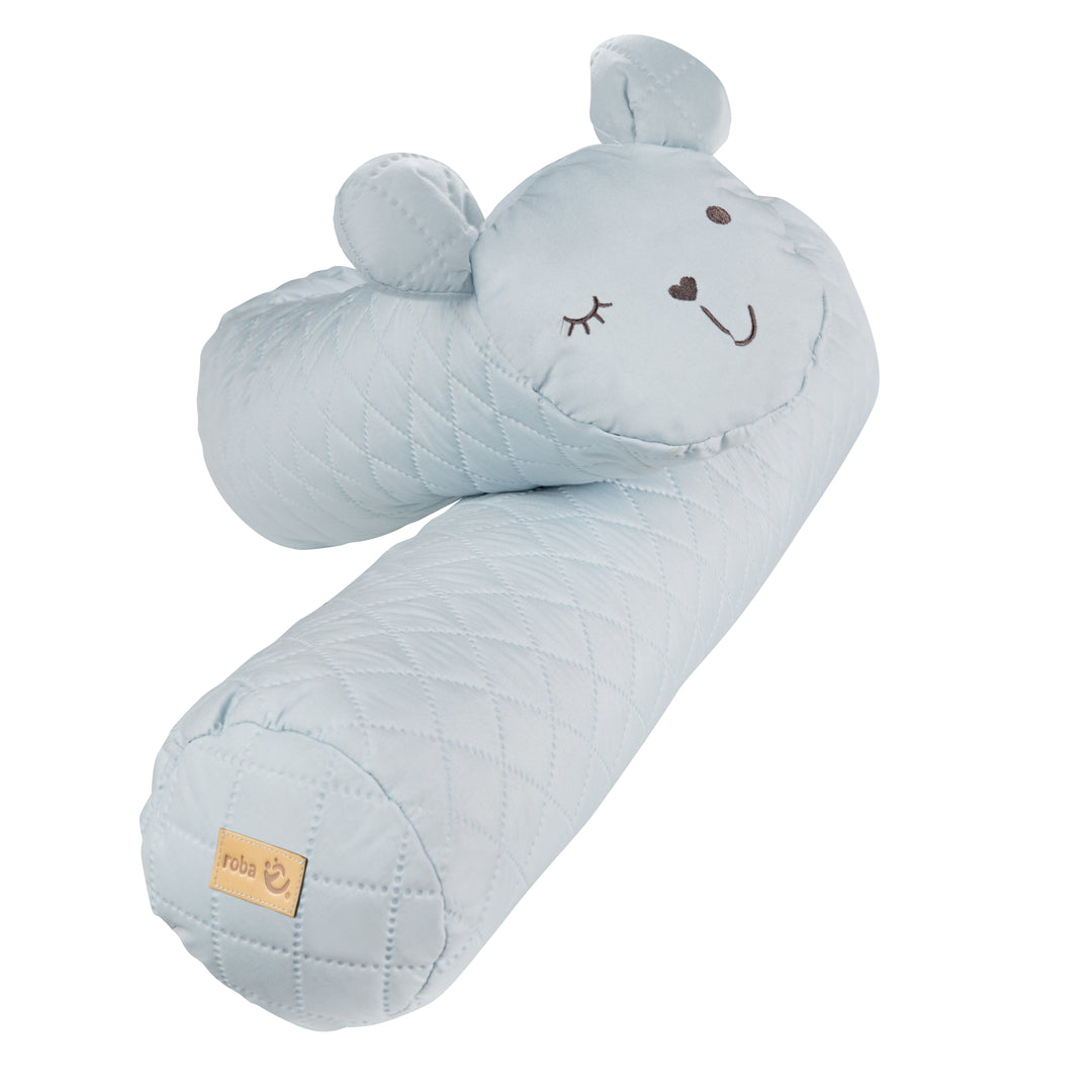 Bettschlange 'roba Style', Baby-Bettumrandung mit Bärengesicht 'Benny', hellblau, 170 cm – Freisteller (1/5)