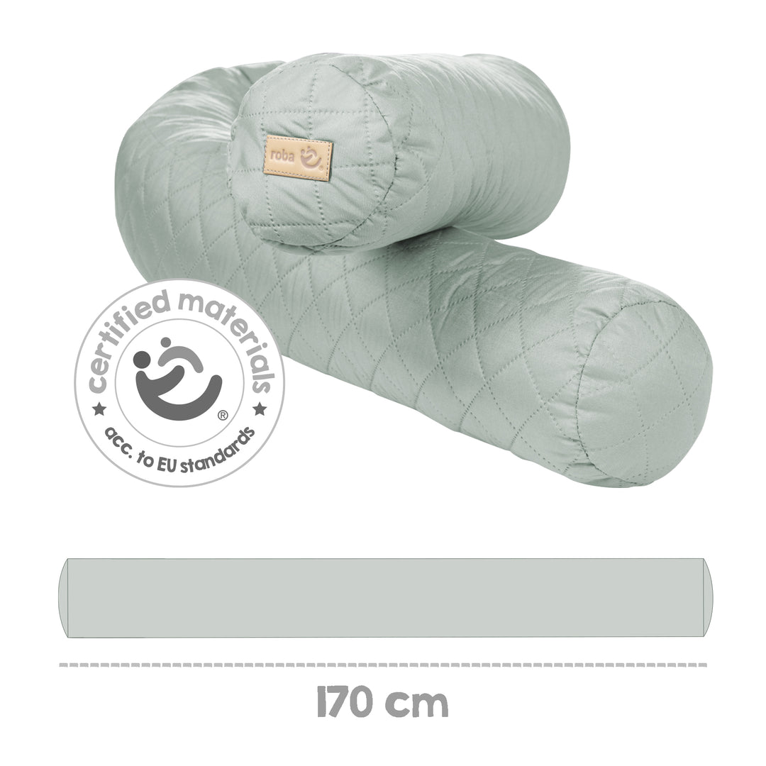 Paracolpi 'roba Style', paracolpi per lettino, frosty green, 170 cm – Infografica (3/4)