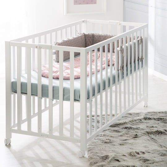 Letto pieghevole 'Fold Up', 60 x 120 cm, legno bianco, 2posizioni regolabile in altezza, incl. rotelle – Foto d'ambiente (5/11)
