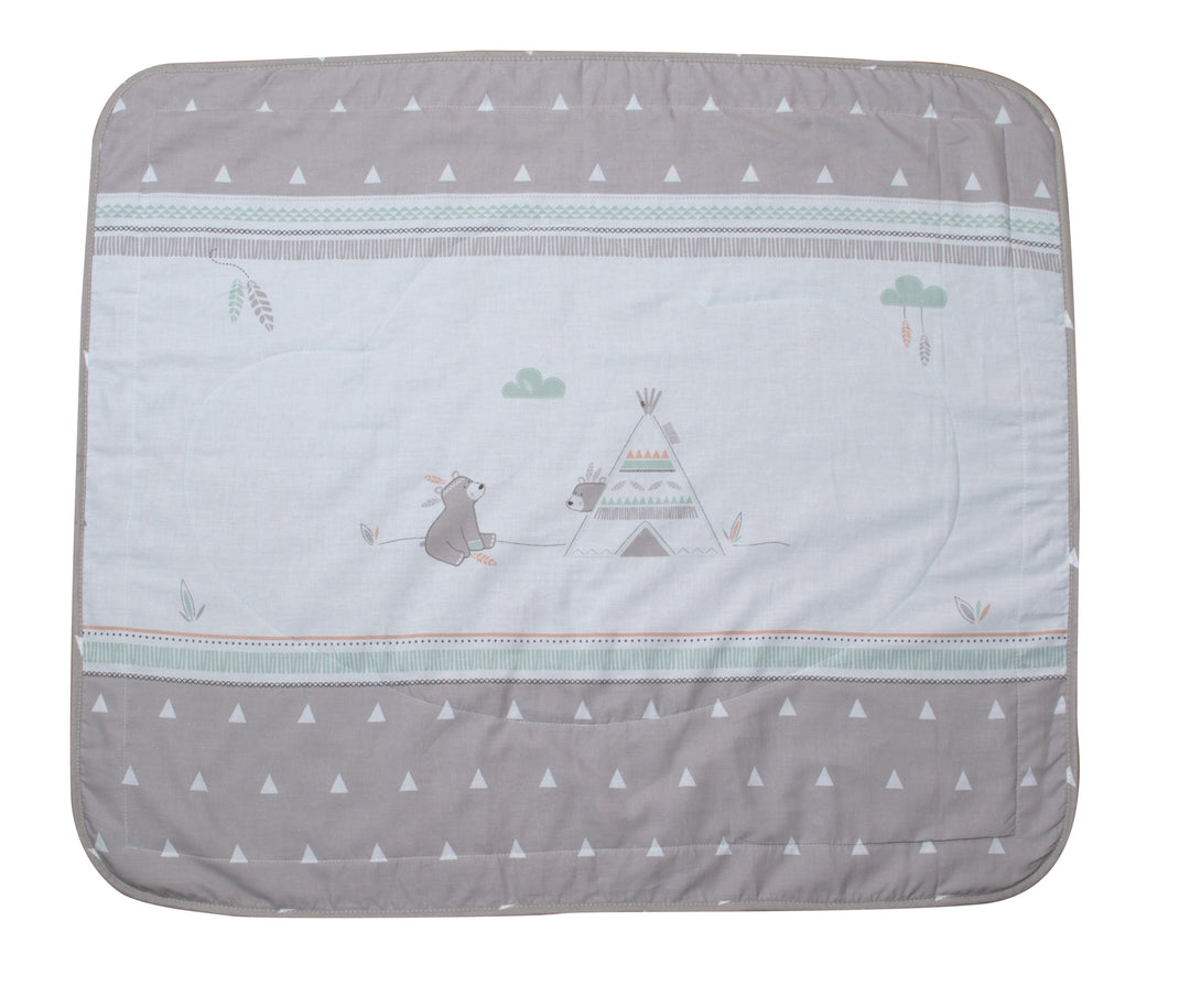 Babydecke 'Indibär', 2 seitig: 1x super weich, warm & flauschig, 1x 100 % Baumwolle – Produktbild (1/2)