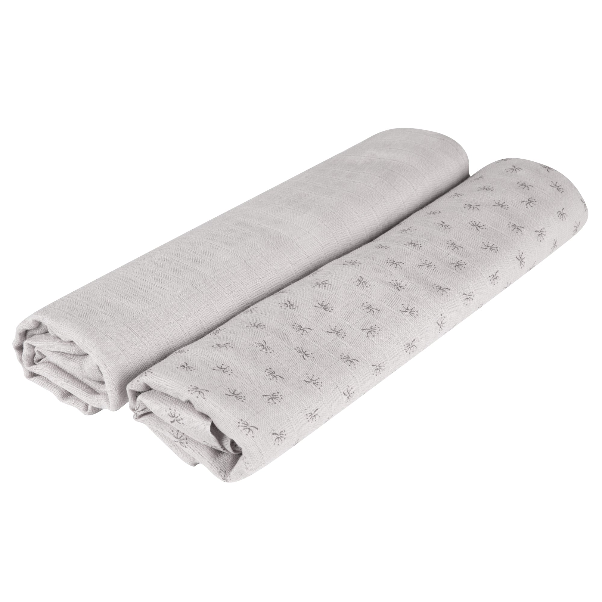 Organic 2er set fascia per fasciatura e telo per allattamento 'Lil Planet' grigio argento, cotone biologico, GOTS, 120 x 120 cm – Ritaglio (1/9)