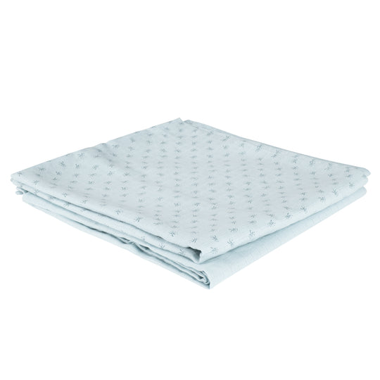 Organic 2er set fascia per fasciatura e telo per allattamento 'Lil Planet' azzurro/celeste, cotone biologico, GOTS, 120 x 120 cm – Ritaglio (3/9)